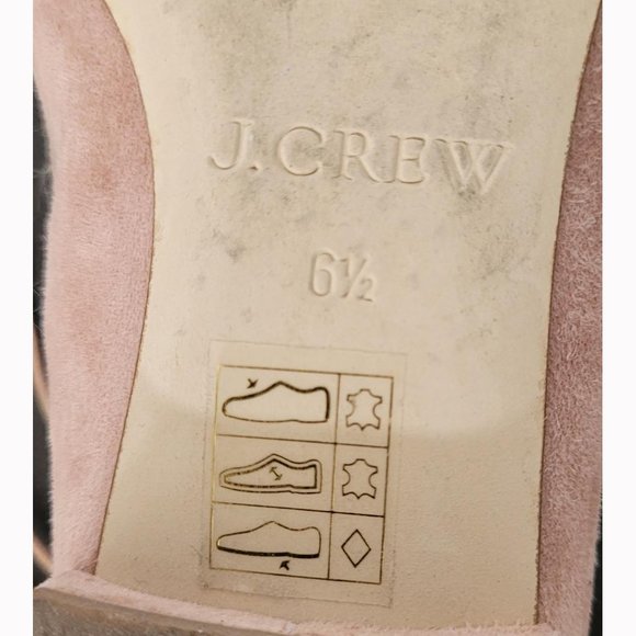 J. Crew Nude Suede Lace-up Flats (Size 6.5) - Picture 6 of 7
